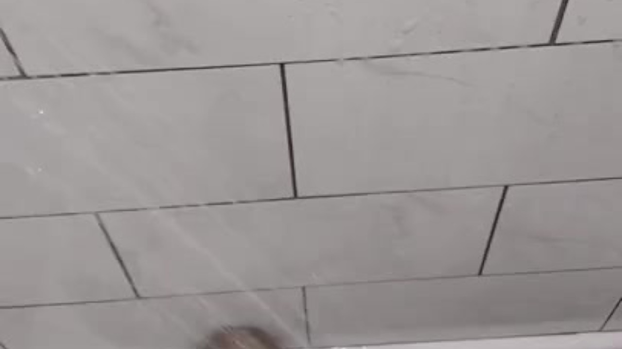 Hunky Guy Enjoys Slow Motion Shower Fun