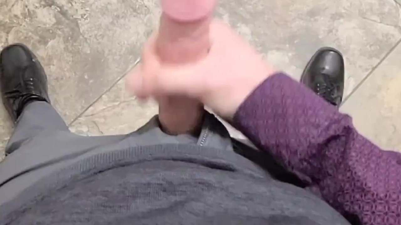 Office Worker Gets Quick Blowjob in Restroom