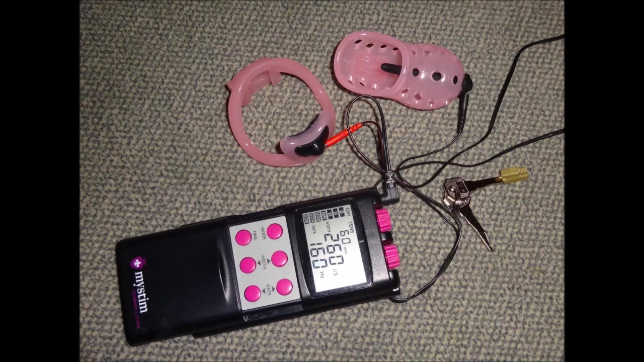 Guy Gets Electro Cum Milking with Chastity Device