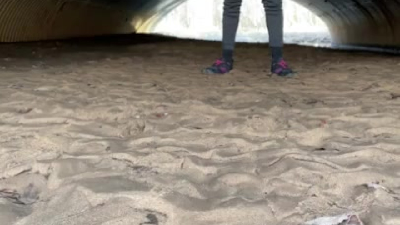 Eddie De Luca Urinates Outdoors Under Road