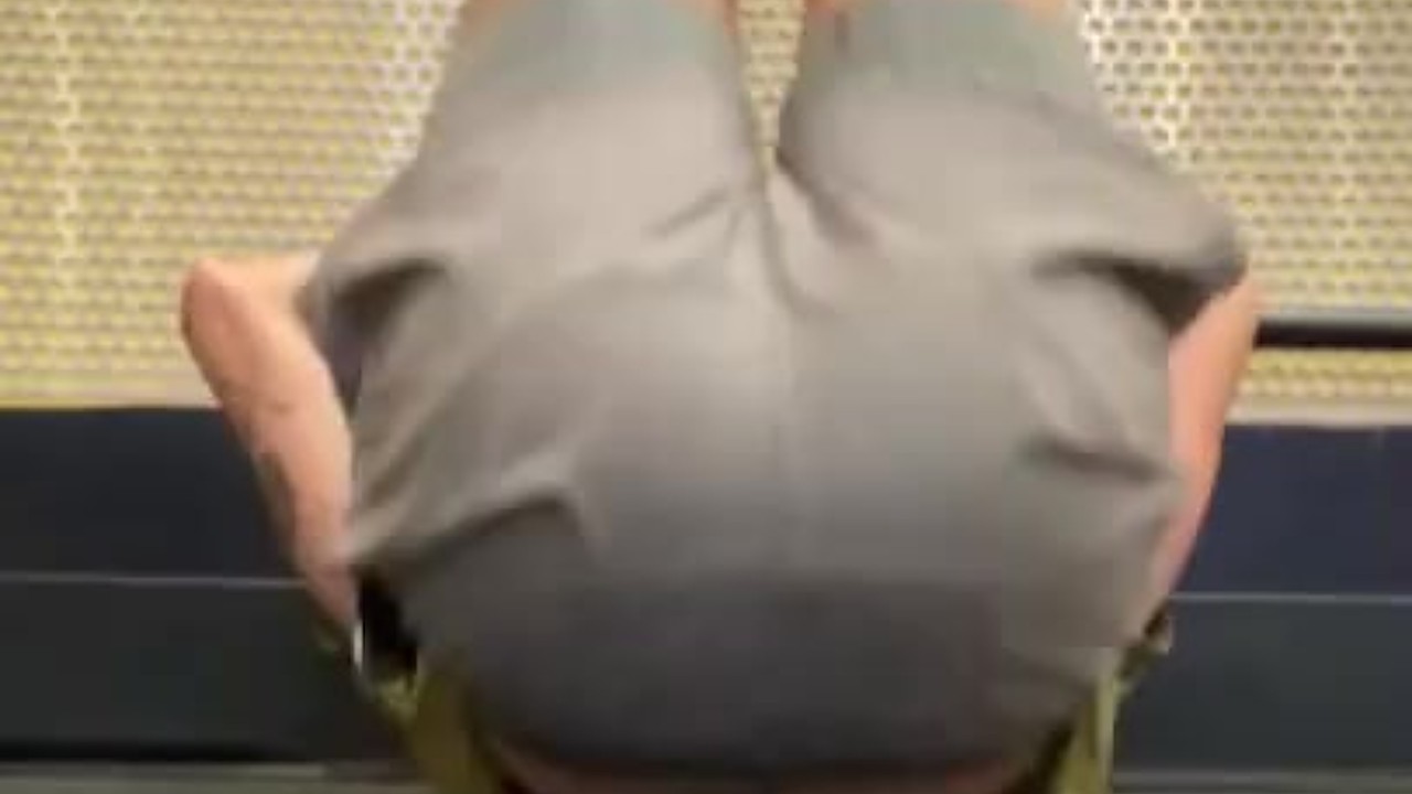 Jock Shows Off Body During Outdoor Workout
