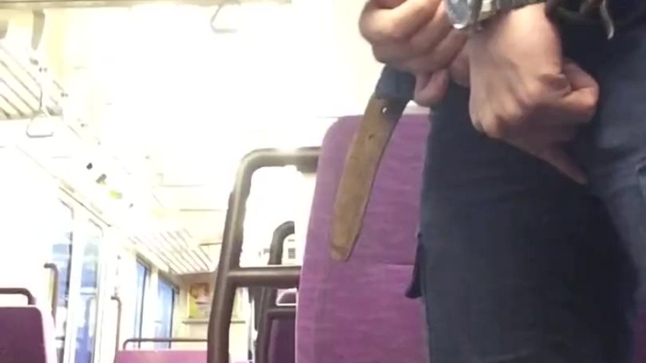 Public Masturbation Ends in Cumshot