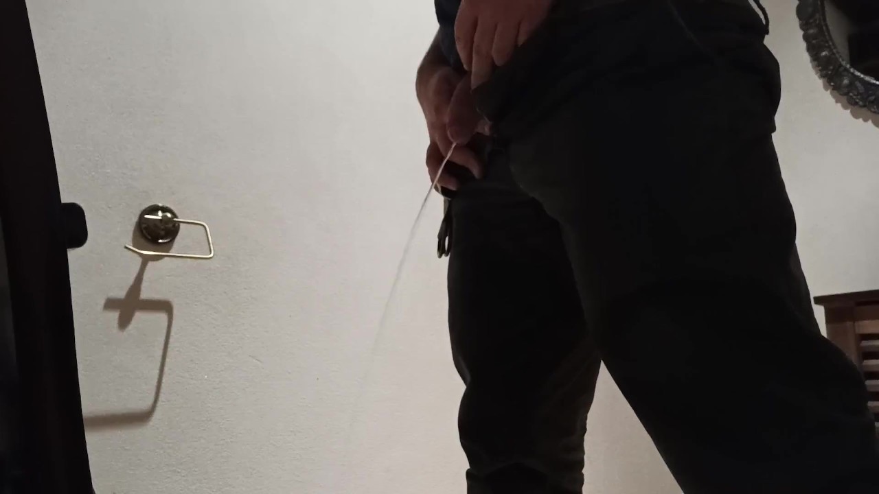 Uncut Cock Pissing in Toilet