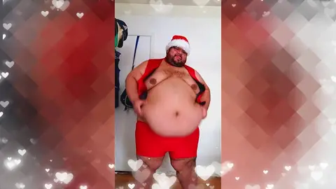 Gay Christmas Threesome with Kissing and Oral