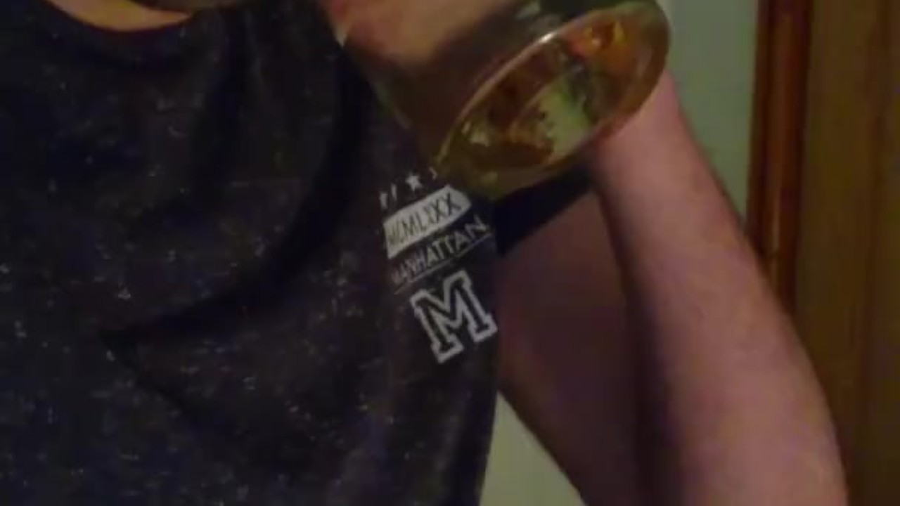 Gay Guy Drinks Own Urine