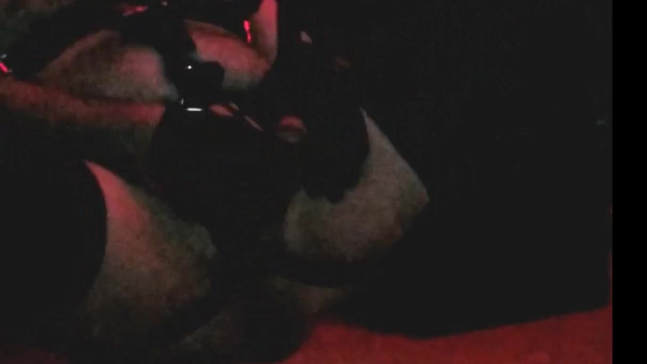 Leather Daddy Rides Big Dildos and Takes XL in Ass