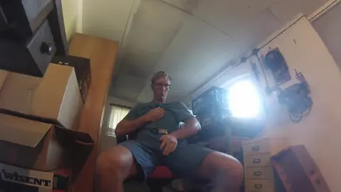 German Guy Masturbates in Workshop