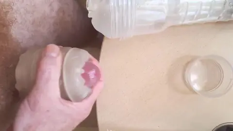 Gay Guy Tests Fleshlight Vaginas with Suction Cups