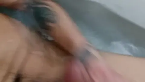 Huge Cock Masturbation in Bathtub