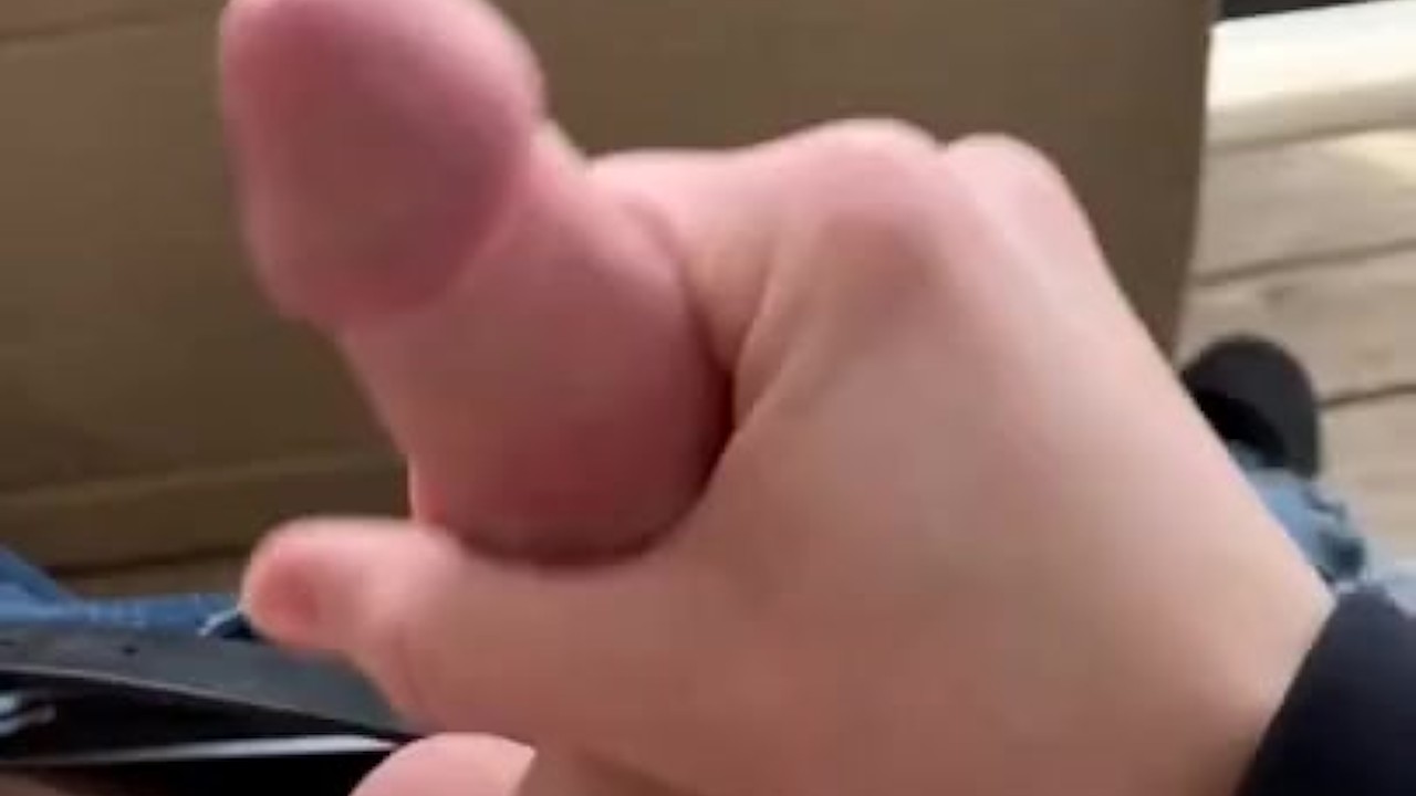 Solo Guy Masturbates on Balcony