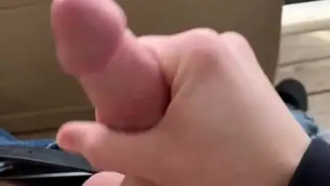 Solo Guy Masturbates on Balcony