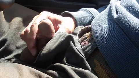 Japanese Twink Masturbates in Parking Lot