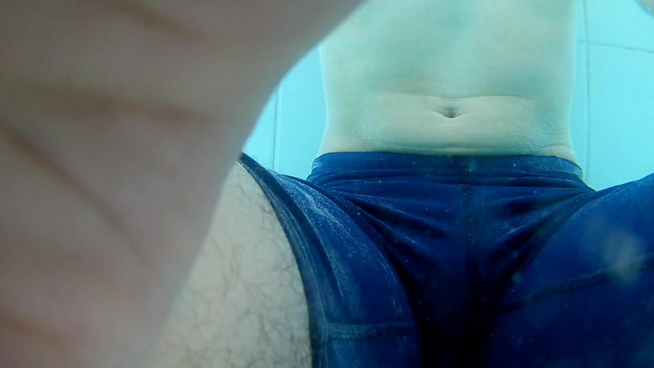 Twink in Speedos Gets Off in Pool