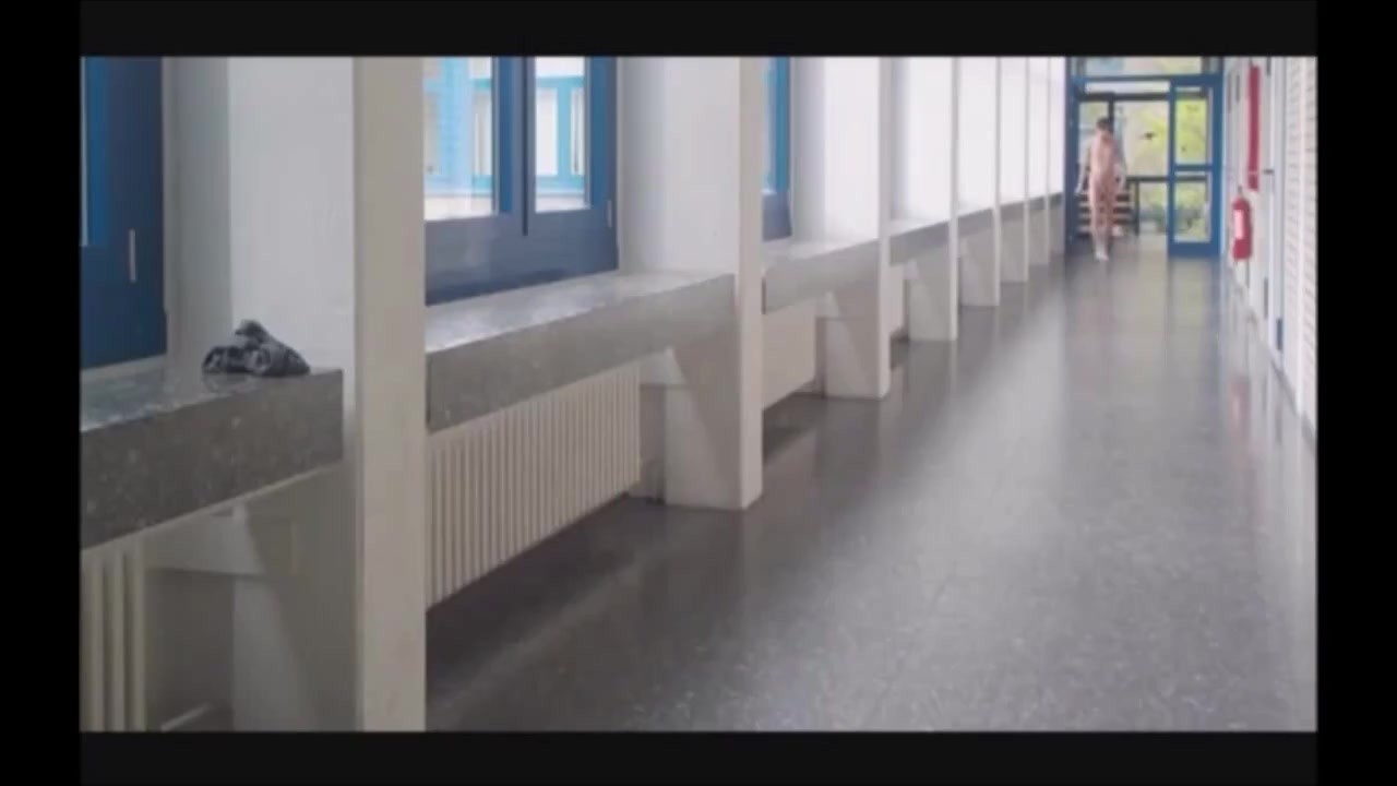 Naked Teen Boy Walks Down School Corridor