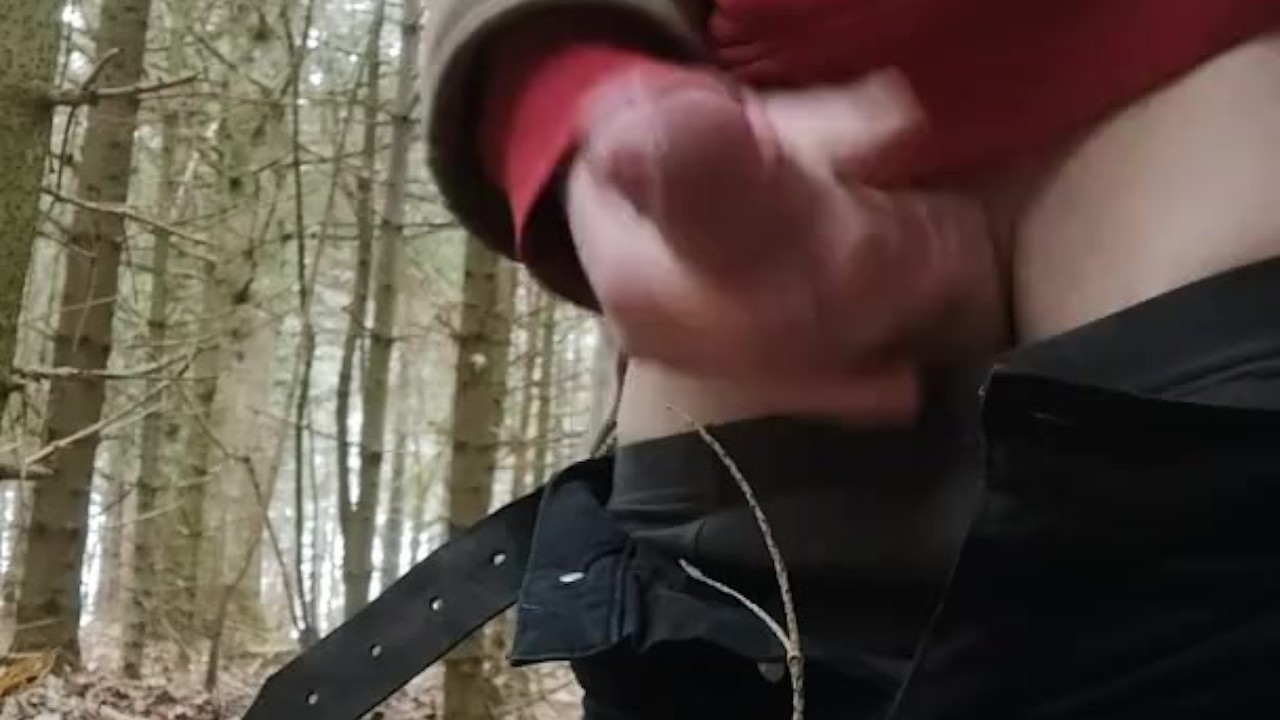 Guy Masturbates in Woods, Comes Twice
