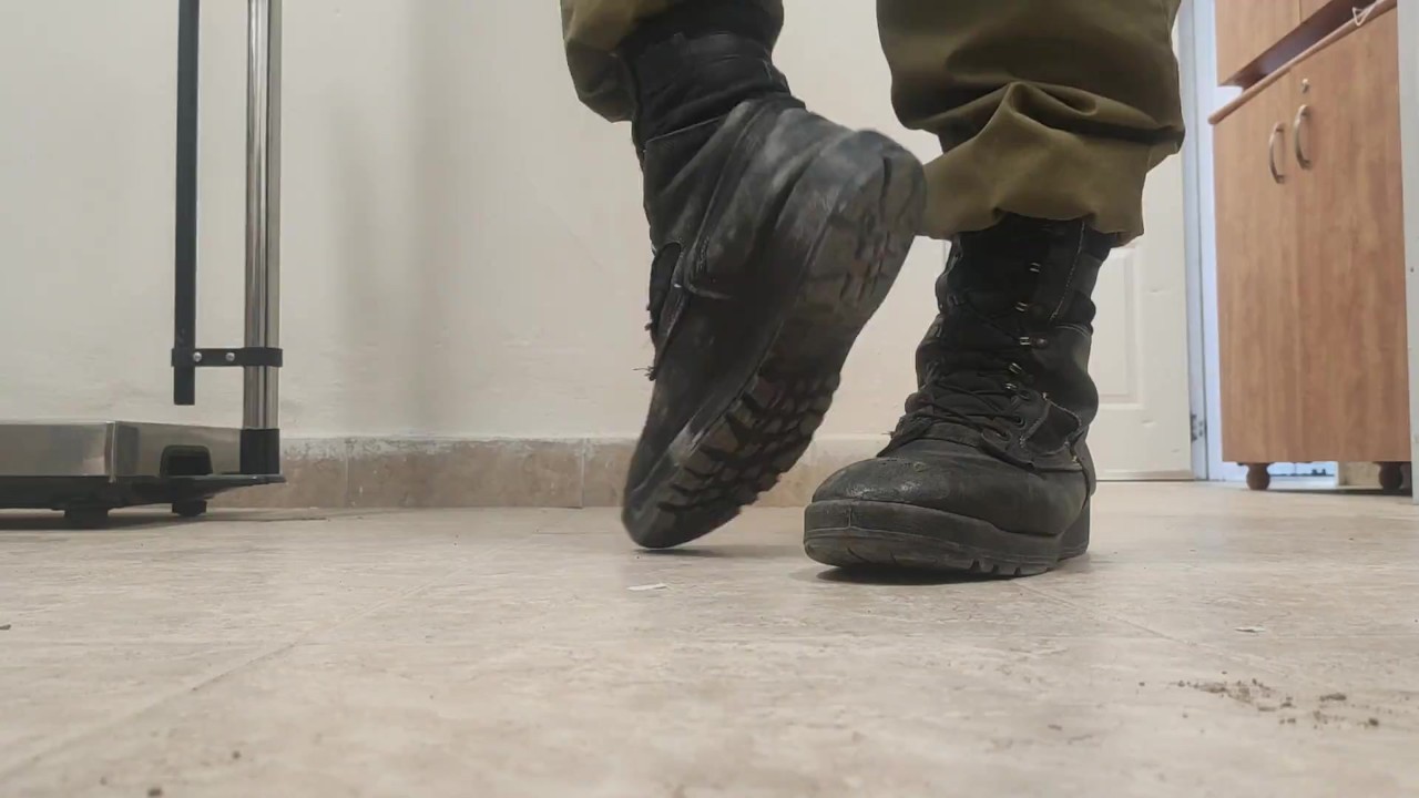 Dirty Army Shoes Fetish Play