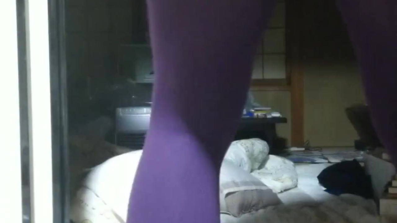 Japanese Crossdresser in Tights Tease