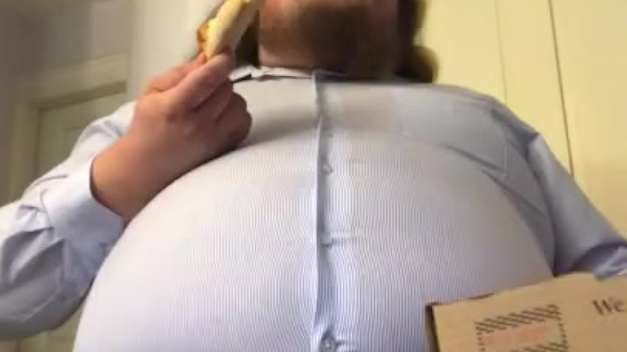 Chubby Gainer Gets Fucked in Office Roleplay