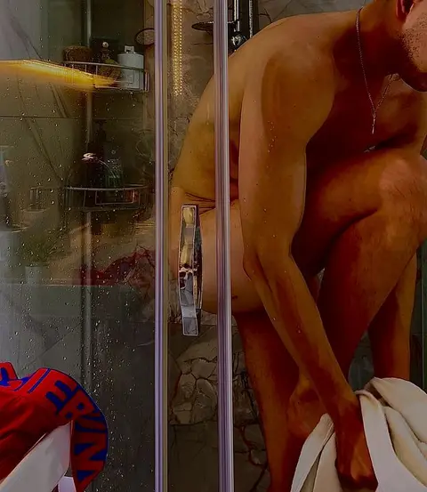 Guy Dries His Cock with Towel