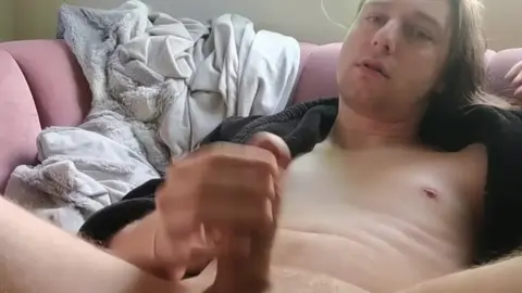 Gay Guy Cums in Own Mouth During Solo