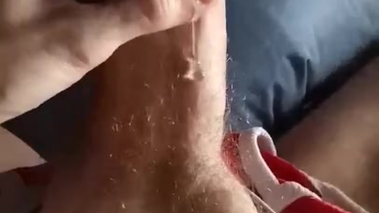 Hairy Guy Leaks Precum During Solo Play