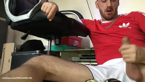 Muscular Bad Boy Plays with Huge Cock
