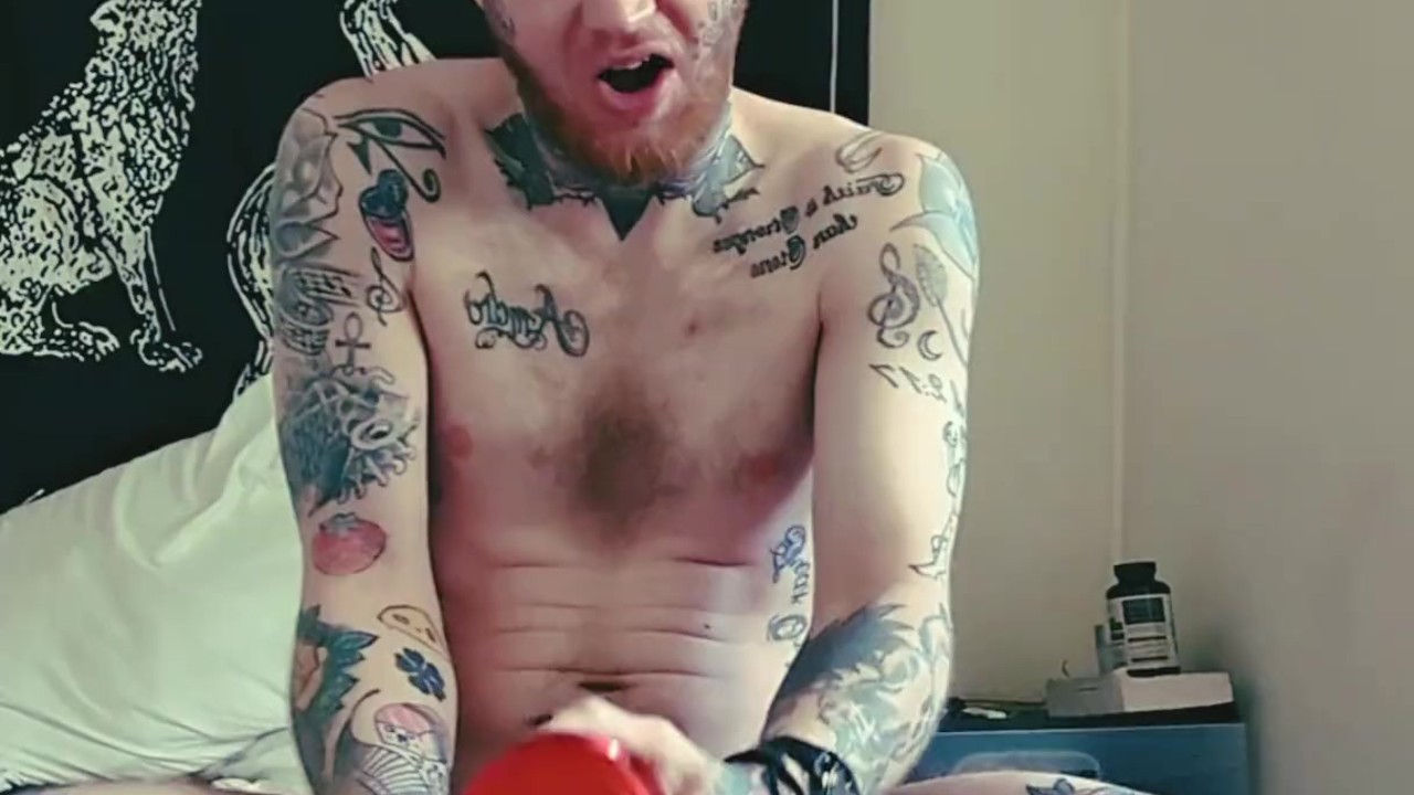 Solo Guy Masturbates with New Sex Toys