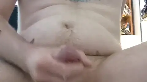 Solo Guy Fucks Himself and Catches Own Cum