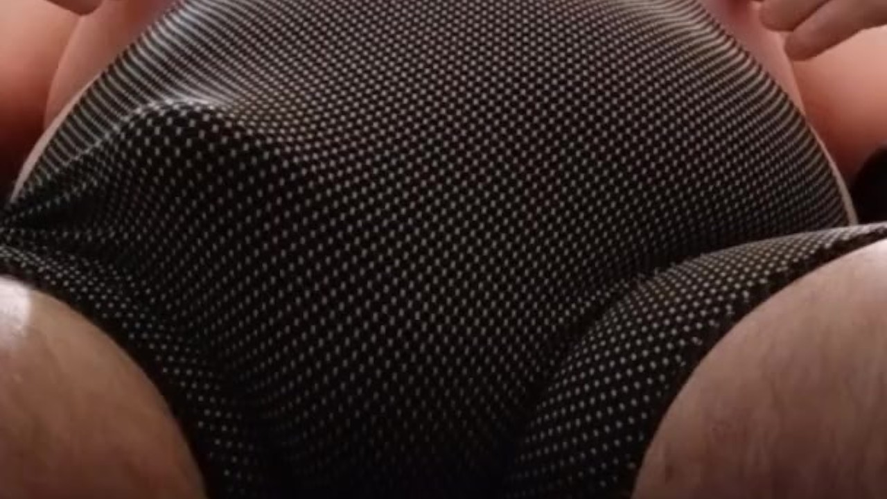 Chubby Guy in Singlet Strips and Masturbates to Orgasm