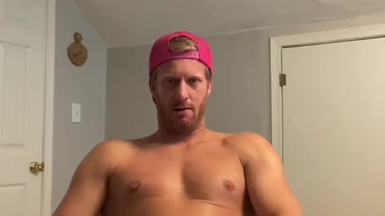 Guy Masturbates Big Cock to Climax