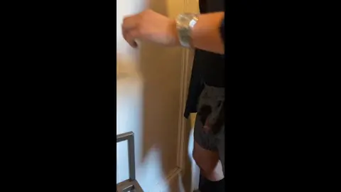 Guy Gets Hard in Torn Underwear During Delivery