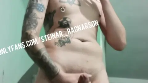 Russian Guy Masturbates on Stairs