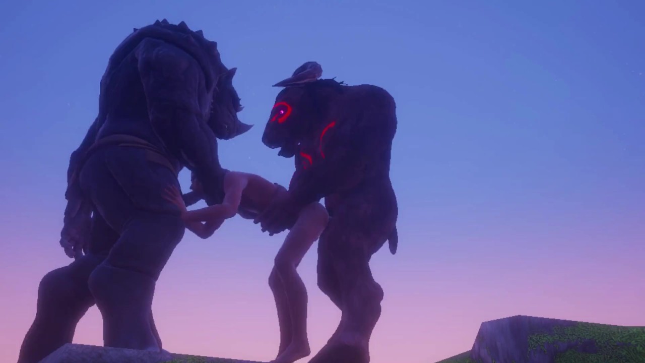 Furry Guy Takes Two Huge Dicks