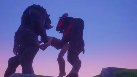 Furry Guy Takes Two Huge Dicks