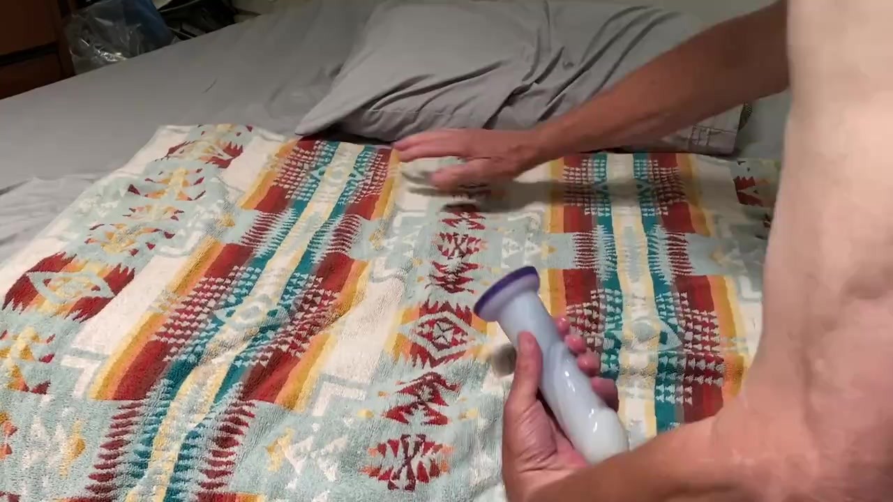 Guy Reaches Prostate Orgasms with Tantus Cush Dildo