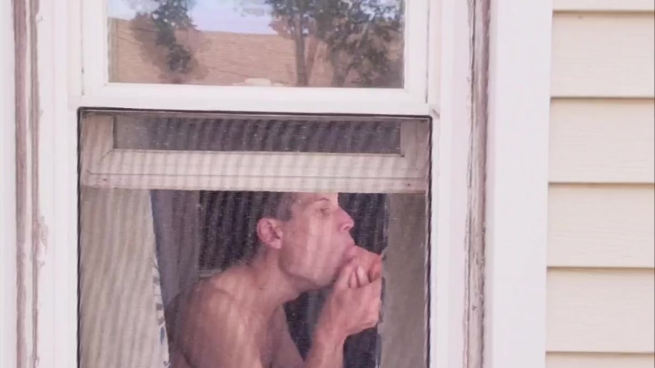 Twink Uses Dildo on Himself in Window