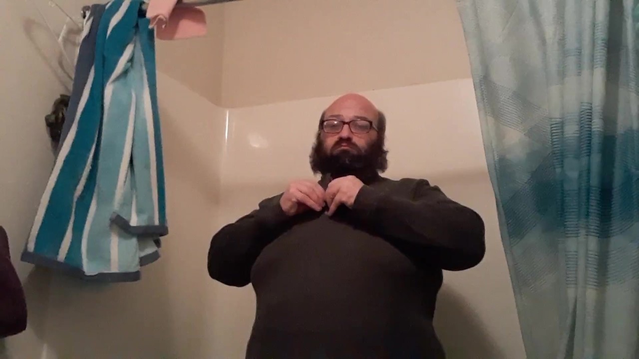 Hunk Strips Before Showering