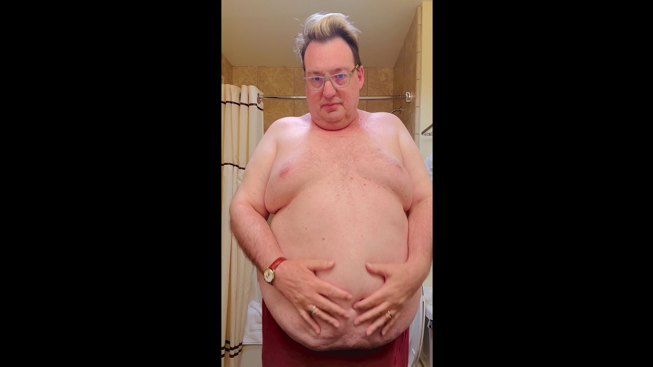 Busty Belly Showcased in Gay Tease