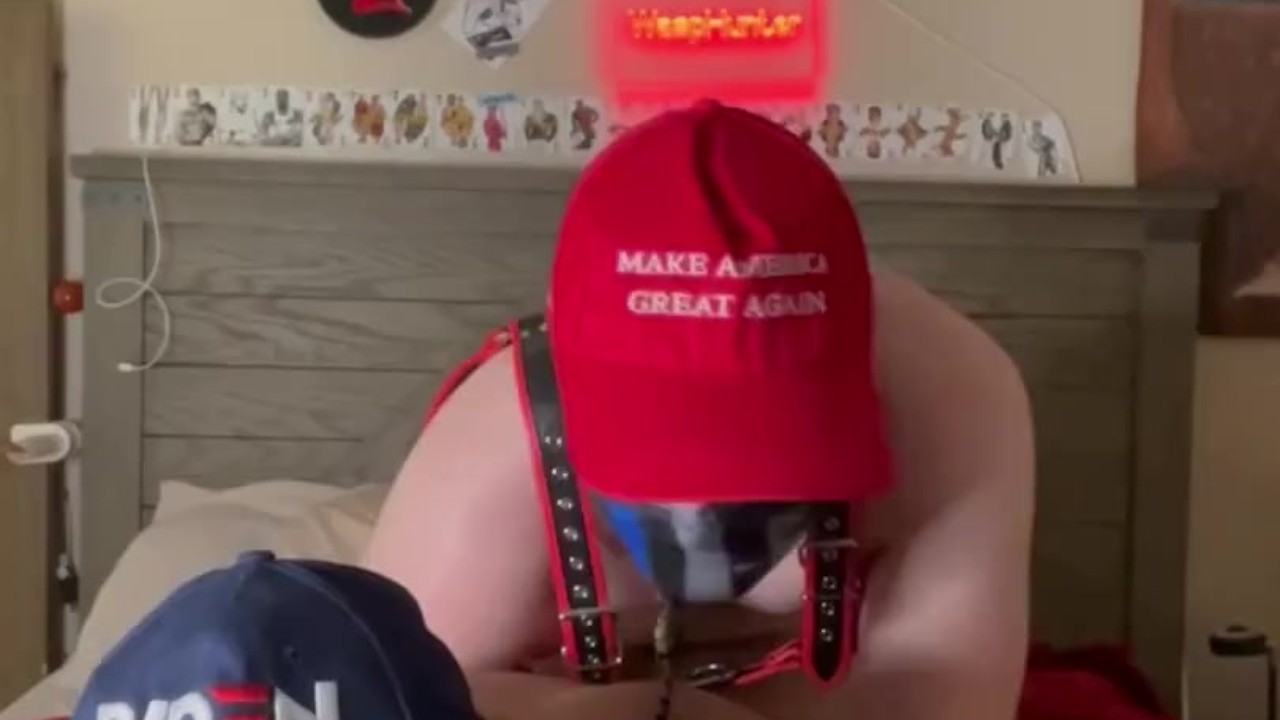 Gay Threesome with Red and Blue Masks