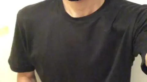 Gay Asian Twink Wears Glasses & Mask, Cums Hard