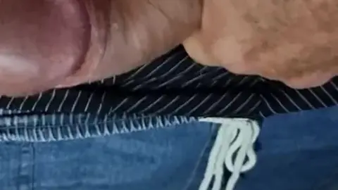 Solo Guy Strokes His Uncut Cock