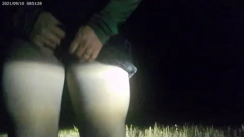 Model Shows Off Cock Under Bright Lights