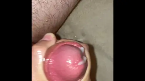 Guy Masturbates with Lube Until Orgasm