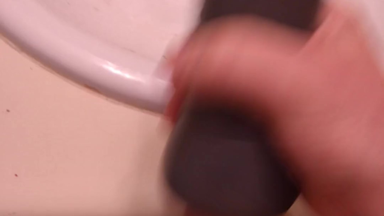 Gay Twink Plays with Girly Goo in Bathroom