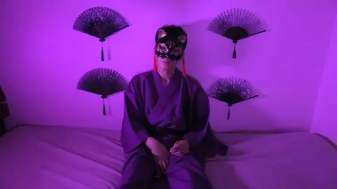 College Boy Masturbates in Bathrobe, Purple Edition