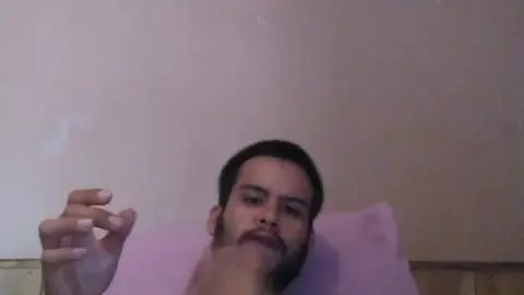 Guy Masturbates with Smoke