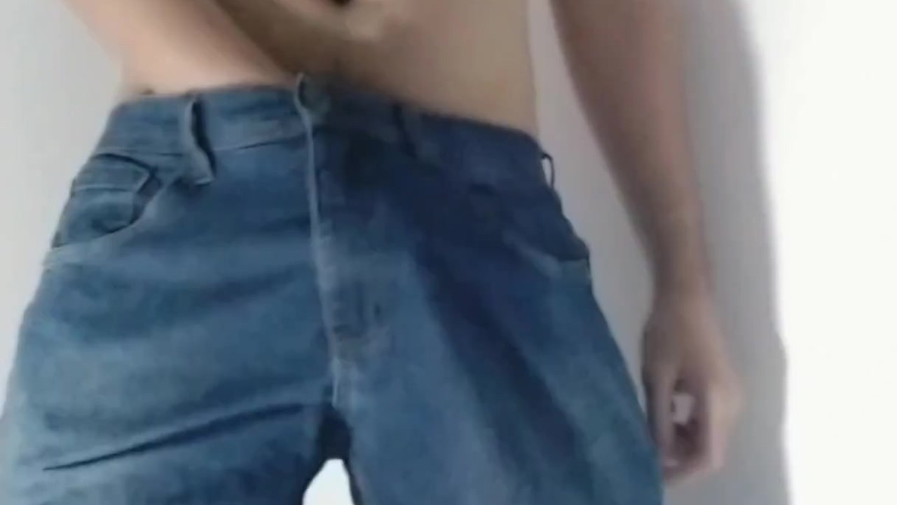 Guy with Big Dick Exposed in Jeans