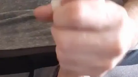 Guy Masturbates to Porn with Milky Cumshot