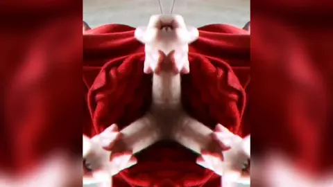 Uncut Dick Masturbated in Psychedelic Scene
