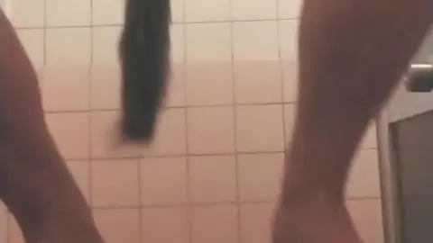 Twink Plays in Shower with Bubble Butt